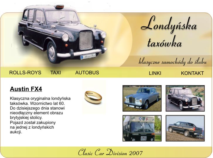Projekt strony - taxi